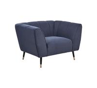 Fauteuil Bas Moderne Assise Large et Profonde et Dossier Bas Rembourré en Tissu