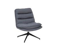 Atmosphera Fauteuil pivotant Harper Rotatif 360° L75×P64×H87 cm Assise confortable Gris