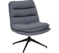 Atmosphera Fauteuil pivotant Harper Rotatif 360° L75×P64×H87 cm Assise confortable Gris