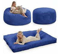 Fauteuil bean bag pour adulte, bean bag géant XXL, doux pour la peau, avec fermeture éclair dissimulée et housse lavable, adapté pour dormir, jouer, lire et regarder la télévision 03