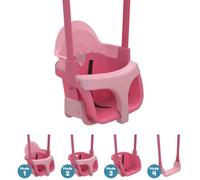 Balançoire siège bébé évolutif QUADPOD 4 en 1 h190-250cm Rose