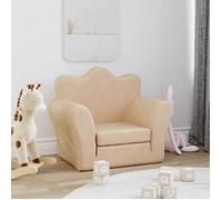 vidaXL Canapé-lit pour enfants 357055 – crème peluche douce