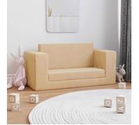 Fauteuil bebe - canape bebe Vidaxl Canapé-lit pour enfants 2 places crème peluche douce