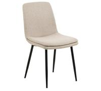 Fauteuil Becca beige, piètement en métal