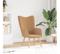Chaise relaxante vidaXL en tissu beige imitation laine bouclée