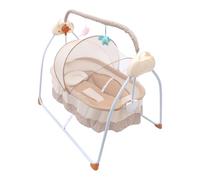 Fauteuil Berçant Électrique USB, Siège Relax Pliable avec Télécommande, 5 Vitesses 12 Mélodies Bluetooth Minuteur, Tissu Doux Lavable Structure Acier, Compact Pour Maison Extérieur, Kaki 100x75x86cm