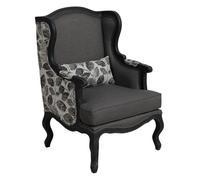 Fauteuil bergère - Bois - Noir - Interior's