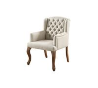 Fauteuil bergère en tissu PARUNA - Beige