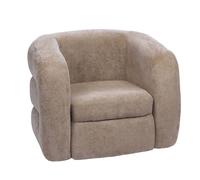 Fauteuil Bess taupe - Amadeus - Marron - Tissu Marron G