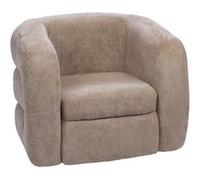 Fauteuil Bess taupe - Amadeus - Marron - Tissu Marron G