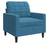 Vidaxl Fauteuil Bleu 60 Cm Velours Bleu