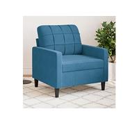 Vidaxl Fauteuil Bleu 60 Cm Velours Bleu