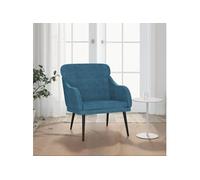 Fauteuil Bleu 63x76x80 cm Velours