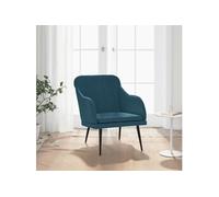 Fauteuil Bleu 63x76x80 cm Velours