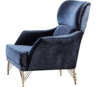 Fauteuil bleu moderne Salon Fauteuil en tissu élégant monoplace textile