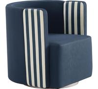 Fauteuil Bleu Textile Salon Moderne Design Lounge Club Luxe Meuble Tissu Nouveau