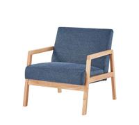 Fauteuil BONIFACIO en tissu bleu
