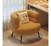 Fauteuil Bouclé Élégant,Fauteuil de Maquillage Moderne pour Chambre,Fauteuil Salon Relax Style Nordique avec Accoudoirs Arrondis,Rembourrage en Mousse et Cadre Métallique A,67CM