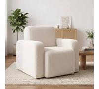 vidaXL Fauteuil Bouclé Gris foncé Intérieur moderne et confortable