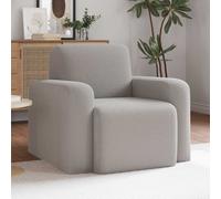 vidaXL Fauteuil Gris foncé Bouclé