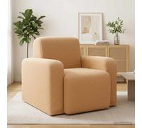 vidaXL Fauteuil Gris foncé Bouclé