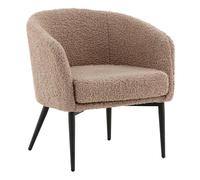 Fauteuil Bouclette "Fluffy" 70cm Marron Marron G