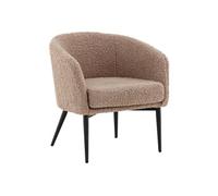 Fauteuil Bouclette "Fluffy" 70cm Marron
