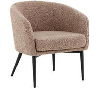 Fauteuil Bouclette "Fluffy" 70cm Marron