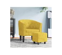 Fauteuil Cabriolet avec Repose-pied, Chaise avec Accoudoirs, Canapé avec Dossier, Siège Rembourré Salon Chambre, 356484
