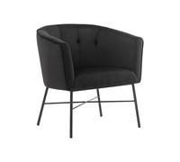 Fauteuil cabriolet en velours FAKART - Noir