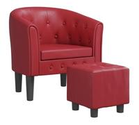 Fauteuil cabriolet - KEENSO - KN005 - Rouge bordeaux - Similicuir - Repose-pied inclus