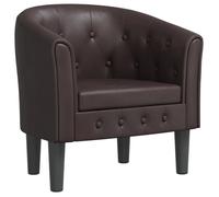 Fauteuil cabriolet marron similicuir - L70 x P56 x H68 cm,Rectangulaire,1place 1153613