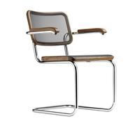 Fauteuil cantilever S 64 N Pure Materials armrests and frame oiled walnut