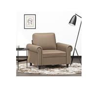 vidaXL Fauteuil Cappuccino 60 cm Similicuir Marron G