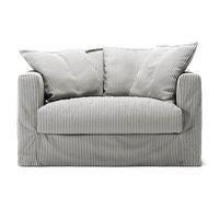 Fauteuil Causeuse Decotique Le Grand Air à Rayures en Frêne/lin