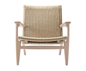 Fauteuil CH25 structure chêne WxDxH 71x73x73cm