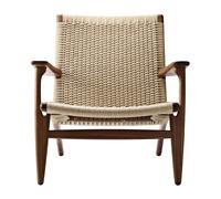 Fauteuil CH25 structure noyer WxDxH 71x73x73cm