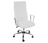 Fauteuil/Chaise De Bureau Cagliari, Ergonomique, Simili-Cuir Blanc Multicolore