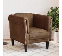 vidaXL Canapé 2 places Marron velours