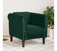 Fauteuil Chaise de Relaxation Salon Salle de Séjour Gris Foncé Velours vidaXL