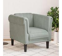 Fauteuil Chaise de Relaxation Salon Salle de Séjour Gris Foncé Velours vidaXL