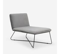 Fauteuil chaise longue au design moderne minimaliste en velours Dumas