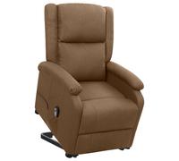 Fauteuil Chaise Siège Inclinable Salle de Séjour Salon Gris Clair Tissu vidaXL