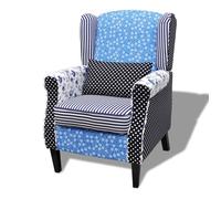 Fauteuil chaise siège lounge design club sofa salon avec de patchwork tissu 1102039/3