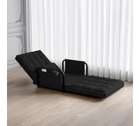 Fauteuil Chauffeuse 1 Place,3 en 1 Convertible Fauteuil-lit avec Fonction Lit avec Coussin et Sac, Chauffeuse Canapé-lit Coussin Convertible