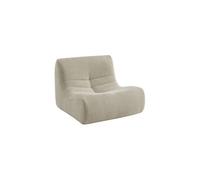sweeek Fauteuil chauffeuse en bouclette texturée beige style contemporain 1 place Beige