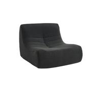 Fauteuil chauffeuse en bouclette texturée noir style contemporain 1 place