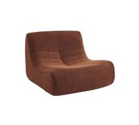 Fauteuil chauffeuse en bouclette texturée terracotta style contemporain 1 place