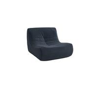 | Fauteuil chauffeuse en velours style contemporain 1 place bleu foncé