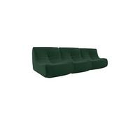 | Fauteuil chauffeuse en velours style contemporain 3 places vert